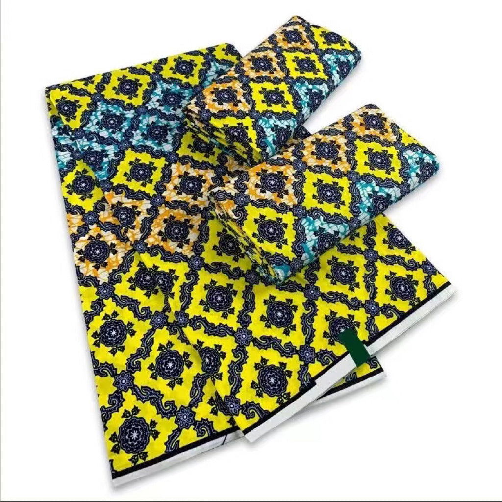6 Yards African Wax Fabric Cotton Super Hollandais - CHRISTDEST GLOBAL SERVICE
