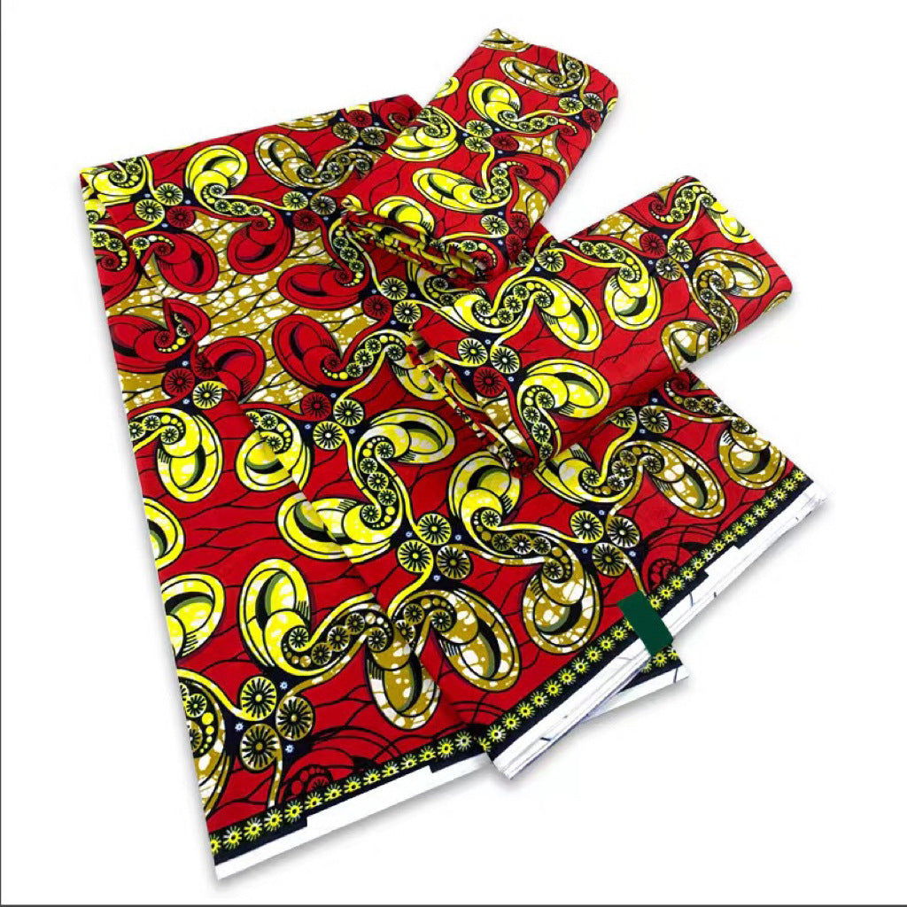 6 Yards African Wax Fabric Cotton Super Hollandais - CHRISTDEST GLOBAL SERVICE