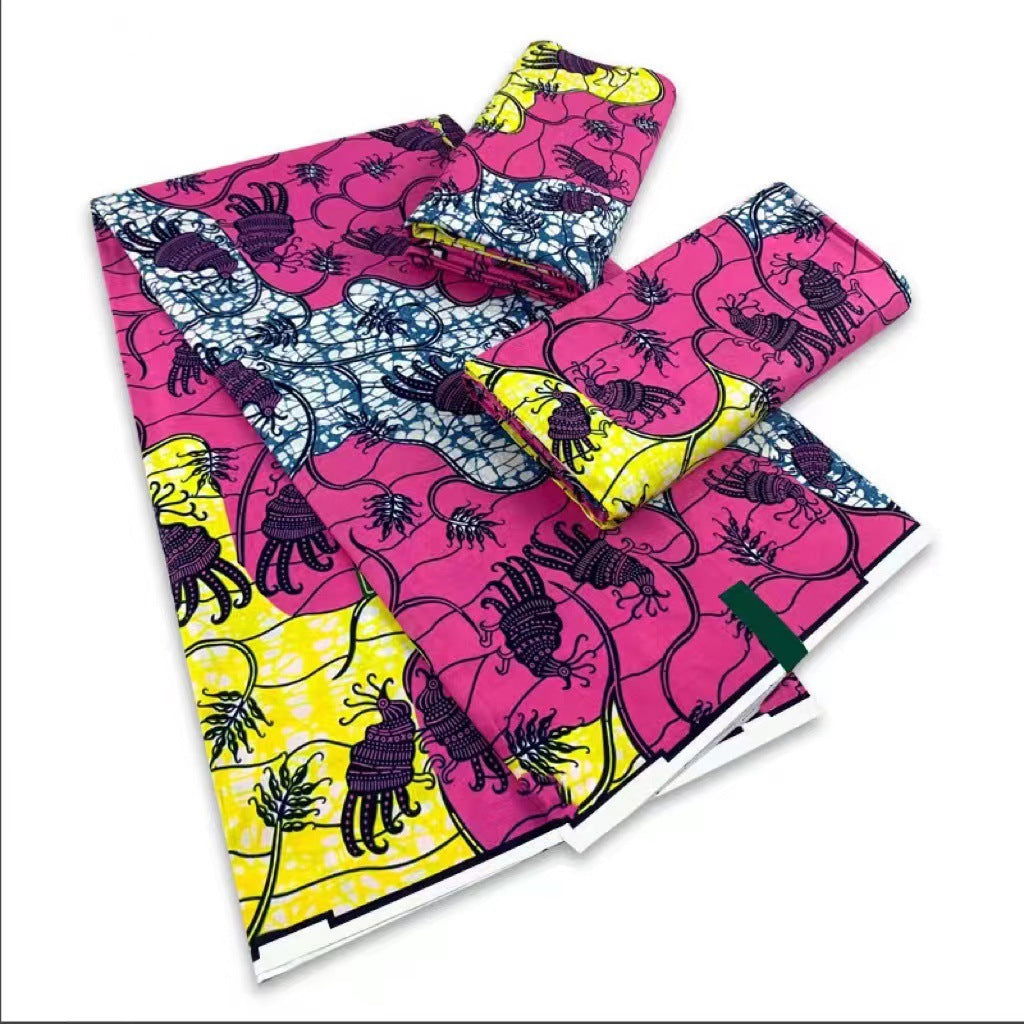 6 Yards African Wax Fabric Cotton Super Hollandais - CHRISTDEST GLOBAL SERVICE
