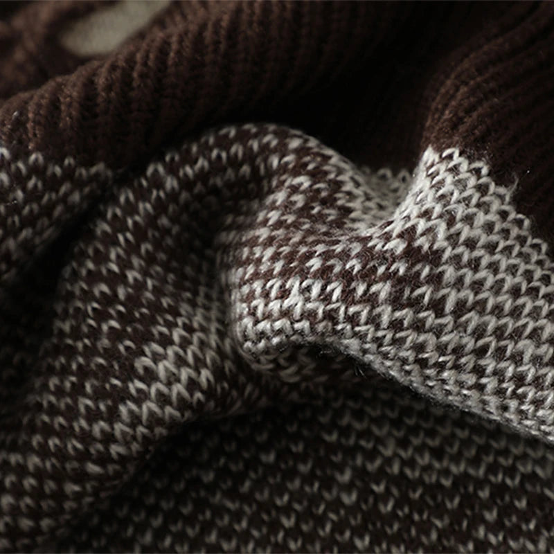 Striped Pullovers for Women Sweater Long Sleeve O-Neck Knitted Tops Autumn Winter  New Fashion Stretch Chic Loose Jumpers