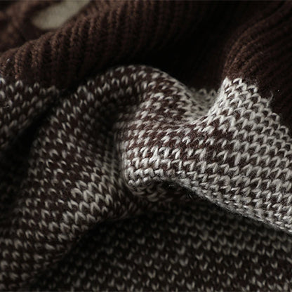 Striped Pullovers for Women Sweater Long Sleeve O-Neck Knitted Tops Autumn Winter  New Fashion Stretch Chic Loose Jumpers