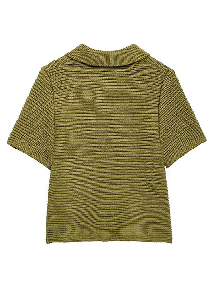 Fashionable and casual small round collar thick needle jacket