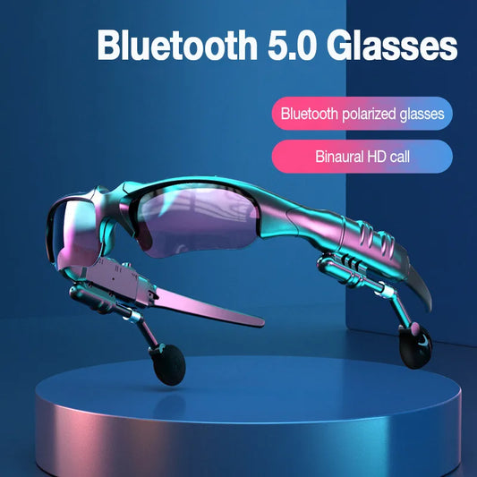 Stereo Earphones Wireless Headset with Mic Glasses Sunglasses for Driving Cycling Sports Noise Reduction Headphones