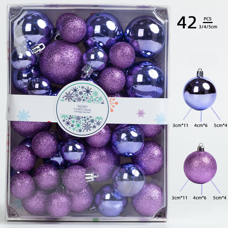 Christmas 3/4/5CM Christmas Ball Decoration Pendant 42pcs Color Box Christmas Tree Ornament Decoration Props