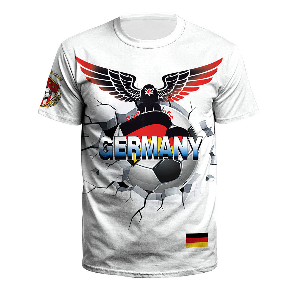 World Cup European Cup Soccer Uniform 3D Printed Short Sleeve Jersey