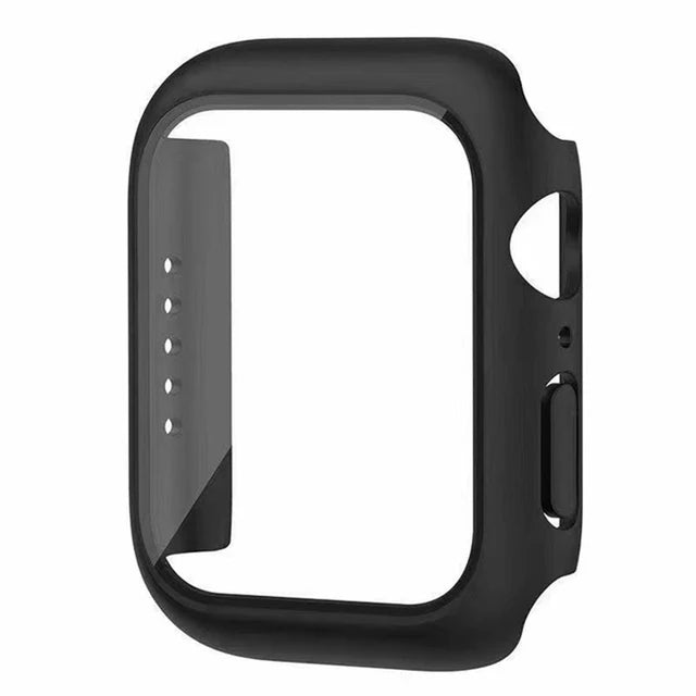 Glass+Cover For Apple Watch case 8 7 6 SE 5 9 iWatch Accessorie Screen Protector Apple watch serie 44mm 40mm 41mm 45mm 42mm 38mm - CHRISTDEST GLOBAL SERVICE