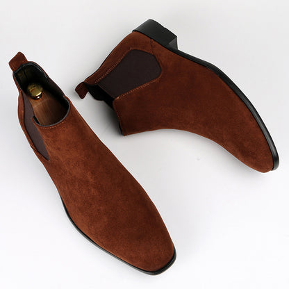 Men's Square Toe Men's Shoes All-match Fashion Men's Short Boots
