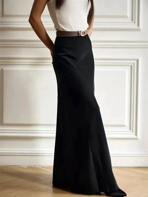 Elegant White Skirts for Women Chic Casual Slim Skirts  Spring Autumn Comfortable High Waist A-Line Skirts Female
