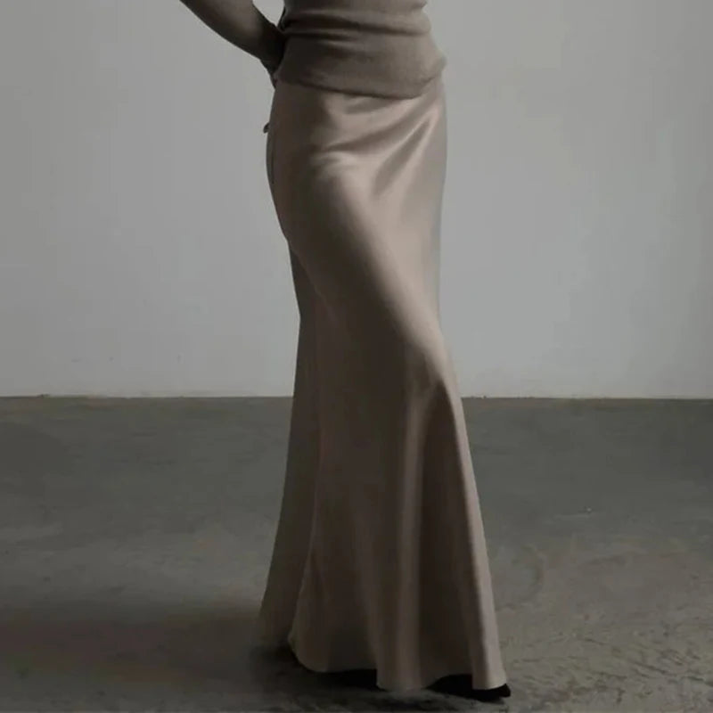Elegant White Skirts for Women Chic Casual Slim Skirts  Spring Autumn Comfortable High Waist A-Line Skirts Female