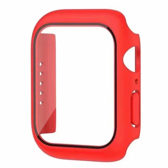Glass+Cover For Apple Watch case 8 7 6 SE 5 9 iWatch Accessorie Screen Protector Apple watch serie 44mm 40mm 41mm 45mm 42mm 38mm - CHRISTDEST GLOBAL SERVICE
