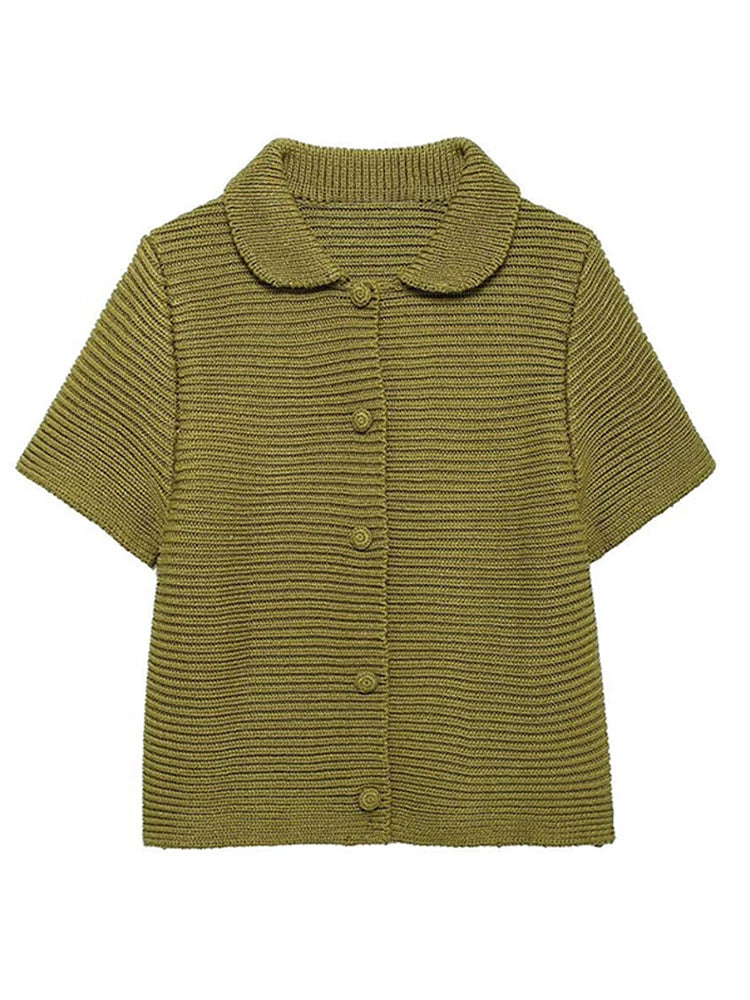 Fashionable and casual small round collar thick needle jacket