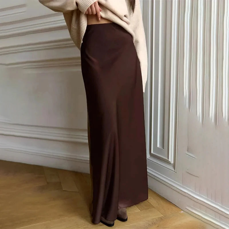 Elegant White Skirts for Women Chic Casual Slim Skirts  Spring Autumn Comfortable High Waist A-Line Skirts Female