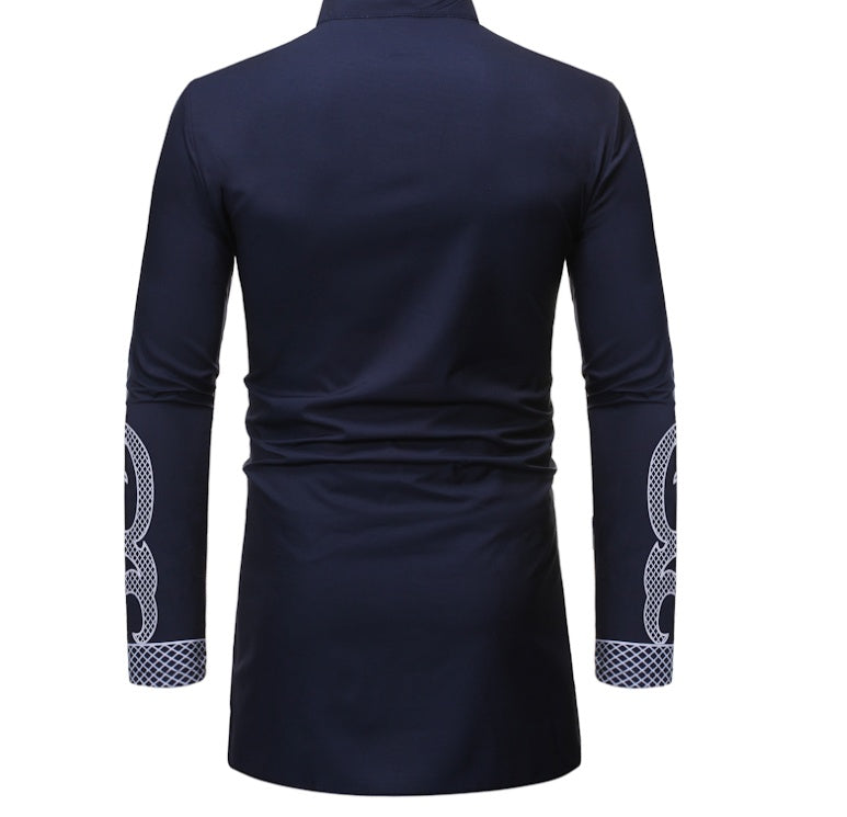 African Dashiki Robe Print Dress Shirt Men Hipster Hip Hop Casual - CHRISTDEST GLOBAL SERVICE