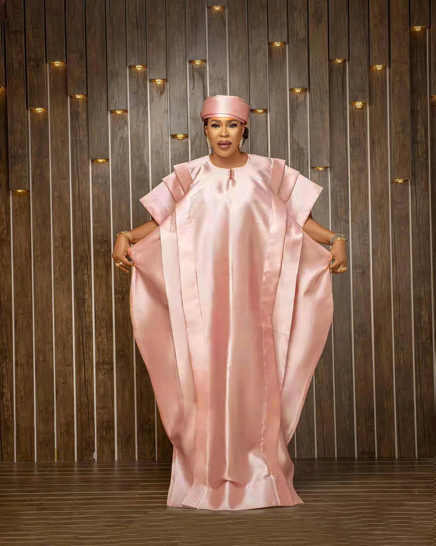 African mothers BUBU loose robe 2022 custom quality shiny fabric elegant fashion with a headscarf - CHRISTDEST GLOBAL SERVICE