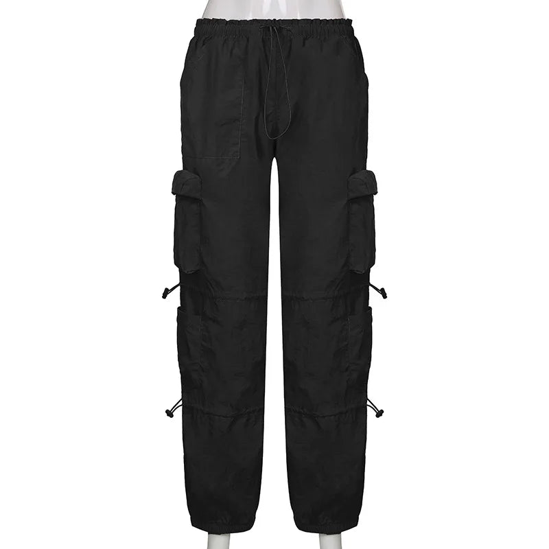 American street style design with multiple pockets, workwear with drawstring elastic and loose fit, hip-hop low waist sports pan - CHRISTDEST GLOBAL SERVICE