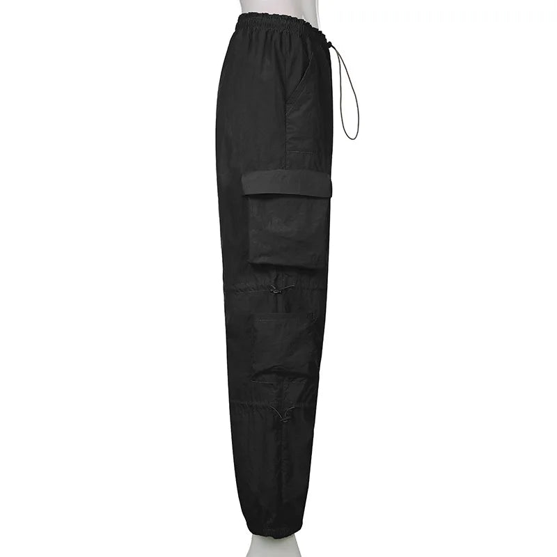 American street style design with multiple pockets, workwear with drawstring elastic and loose fit, hip-hop low waist sports pan - CHRISTDEST GLOBAL SERVICE