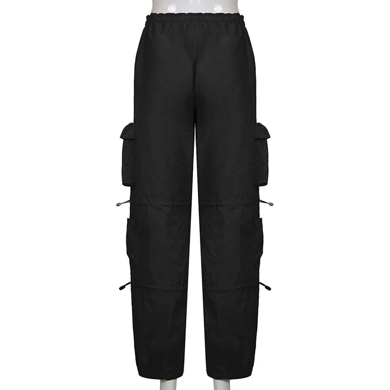 American street style design with multiple pockets, workwear with drawstring elastic and loose fit, hip-hop low waist sports pan - CHRISTDEST GLOBAL SERVICE