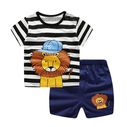 Baby Boys Clothing Sets Baseball Uniform 2pcs/Set  Baby Girls Clothes Cartoon Blue Whale Short Sleeve Infant Cotton Underwear - CHRISTDEST GLOBAL SERVICE