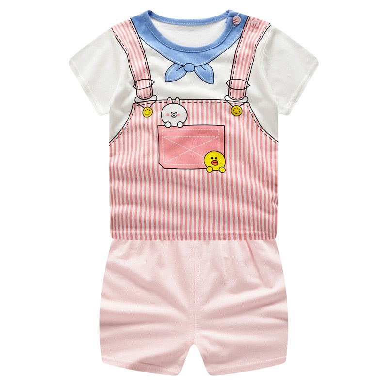 Baby Boys Clothing Sets Baseball Uniform 2pcs/Set  Baby Girls Clothes Cartoon Blue Whale Short Sleeve Infant Cotton Underwear - CHRISTDEST GLOBAL SERVICE