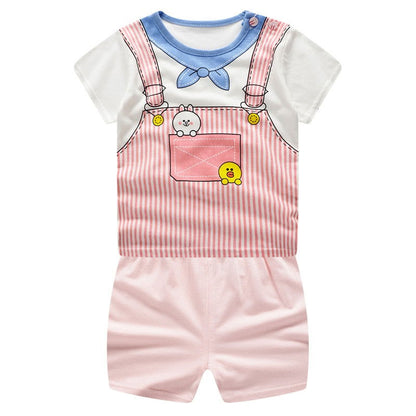 Baby Boys Clothing Sets Baseball Uniform 2pcs/Set  Baby Girls Clothes Cartoon Blue Whale Short Sleeve Infant Cotton Underwear - CHRISTDEST GLOBAL SERVICE