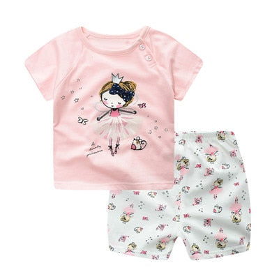 Baby Boys Clothing Sets Baseball Uniform 2pcs/Set  Baby Girls Clothes Cartoon Blue Whale Short Sleeve Infant Cotton Underwear - CHRISTDEST GLOBAL SERVICE