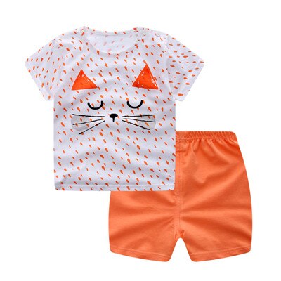 Baby Boys Clothing Sets Baseball Uniform 2pcs/Set  Baby Girls Clothes Cartoon Blue Whale Short Sleeve Infant Cotton Underwear - CHRISTDEST GLOBAL SERVICE