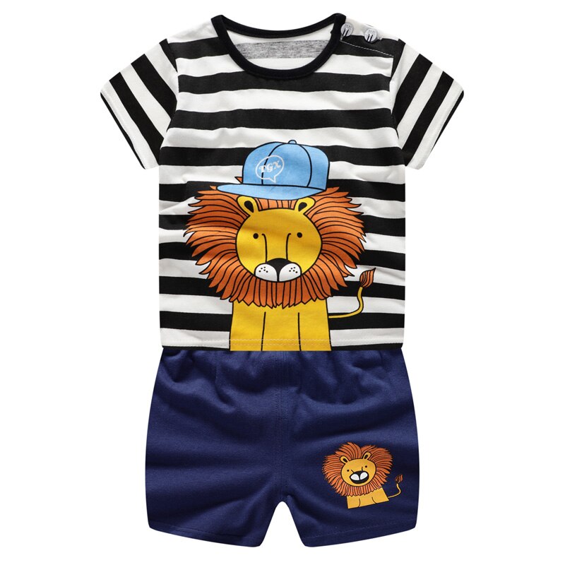 Baby Boys Clothing Sets Baseball Uniform 2pcs/Set  Baby Girls Clothes Cartoon Blue Whale Short Sleeve Infant Cotton Underwear - CHRISTDEST GLOBAL SERVICE