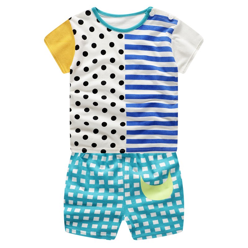 Baby Boys Clothing Sets Baseball Uniform 2pcs/Set  Baby Girls Clothes Cartoon Blue Whale Short Sleeve Infant Cotton Underwear - CHRISTDEST GLOBAL SERVICE
