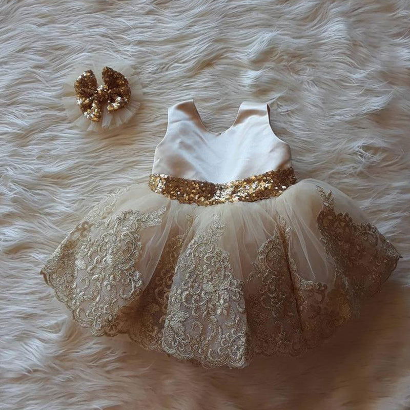 Baby Girl Skirt Flower Heavy Industry Wedding Dress - CHRISTDEST GLOBAL SERVICE