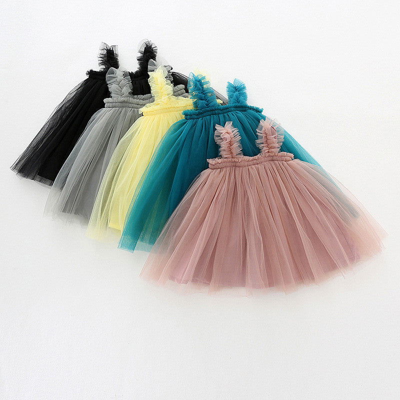 Baby Net Gauze Skirt With Wooden Ears Princess Dress Tutu Skirt - CHRISTDEST GLOBAL SERVICE