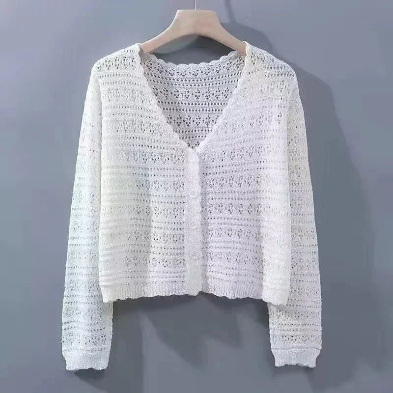 Back To School Warm Star Embroidered Loose Fit Women's Clothing Autumn Fashion Dark Brown Knitted Cardigan Women Sweater Y2k - CHRISTDEST GLOBAL SERVICE