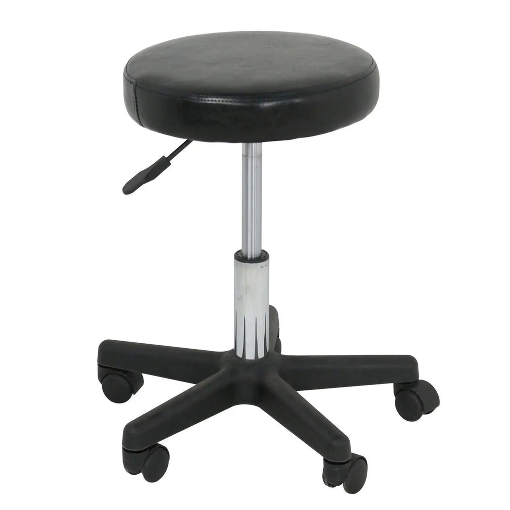 Black Salon Stool Rolling Massage Adjustable Height Facial Tattoo Spa Swivel - CHRISTDEST GLOBAL SERVICE