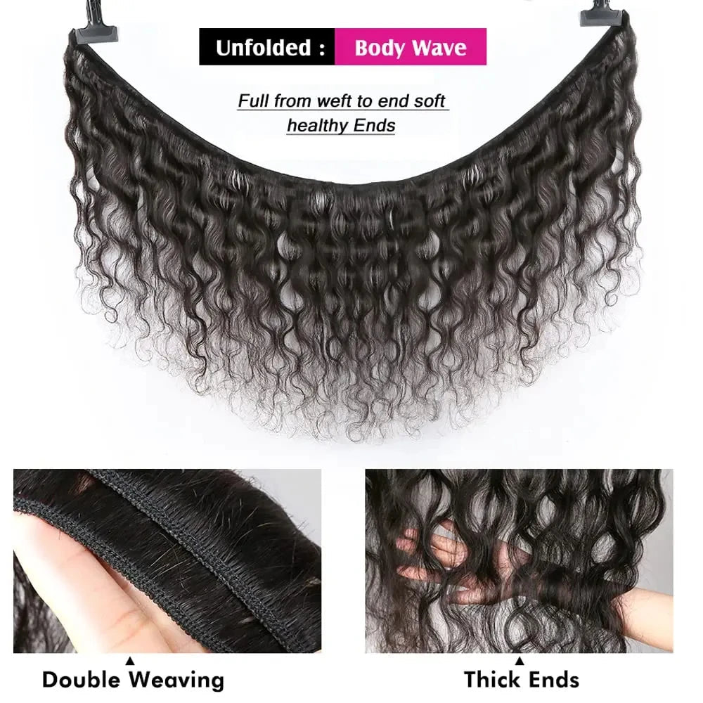 Body Wave Bundles 100% Human Hair 30 32 Inch 3 4 Remy Brazilian Hair Weave Natural Double Drawn Hair Extensions - CHRISTDEST GLOBAL SERVICE