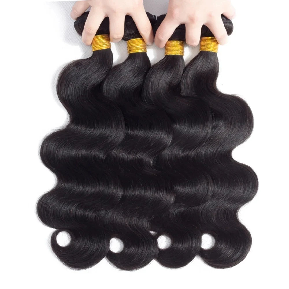Body Wave Bundles 100% Human Hair 30 32 Inch 3 4 Remy Brazilian Hair Weave Natural Double Drawn Hair Extensions - CHRISTDEST GLOBAL SERVICE