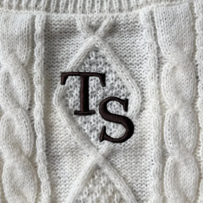 Book Knitted Cardigan Women Autumn Winter Flowers Star Embroidery Cardigans Female Warm Soft Long Sleeves Sweater Tops for Girl - CHRISTDEST GLOBAL SERVICE