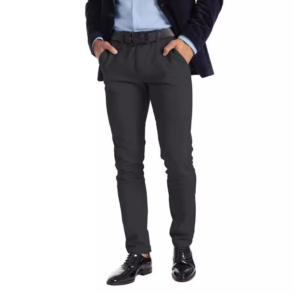 Business Men's Micro-elastic Straight-leg Trousers - CHRISTDEST GLOBAL SERVICE