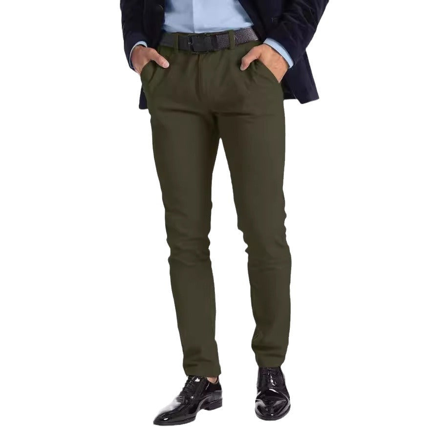 Business Men's Micro-elastic Straight-leg Trousers - CHRISTDEST GLOBAL SERVICE