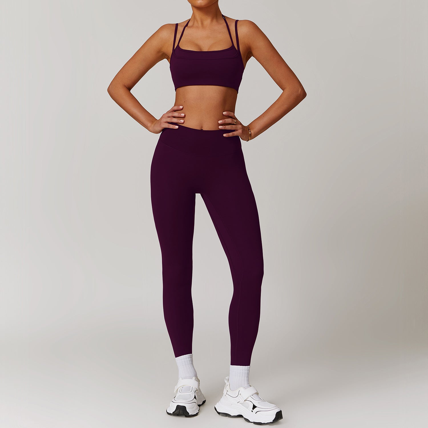 Quick drying yoga set, outdoor training suit, running and fitness suit set