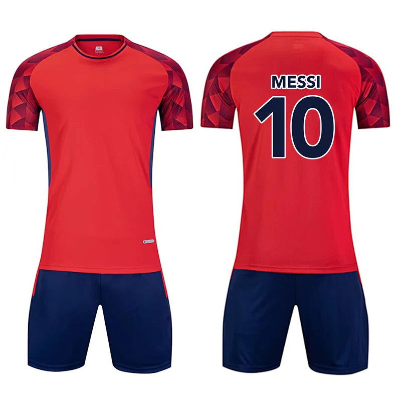 Children Football Jerseys Boys girl Soccer Sets Short Sleeve Football Uniforms Kids Soccer Tracksuit Team sports shirt - CHRISTDEST GLOBAL SERVICE