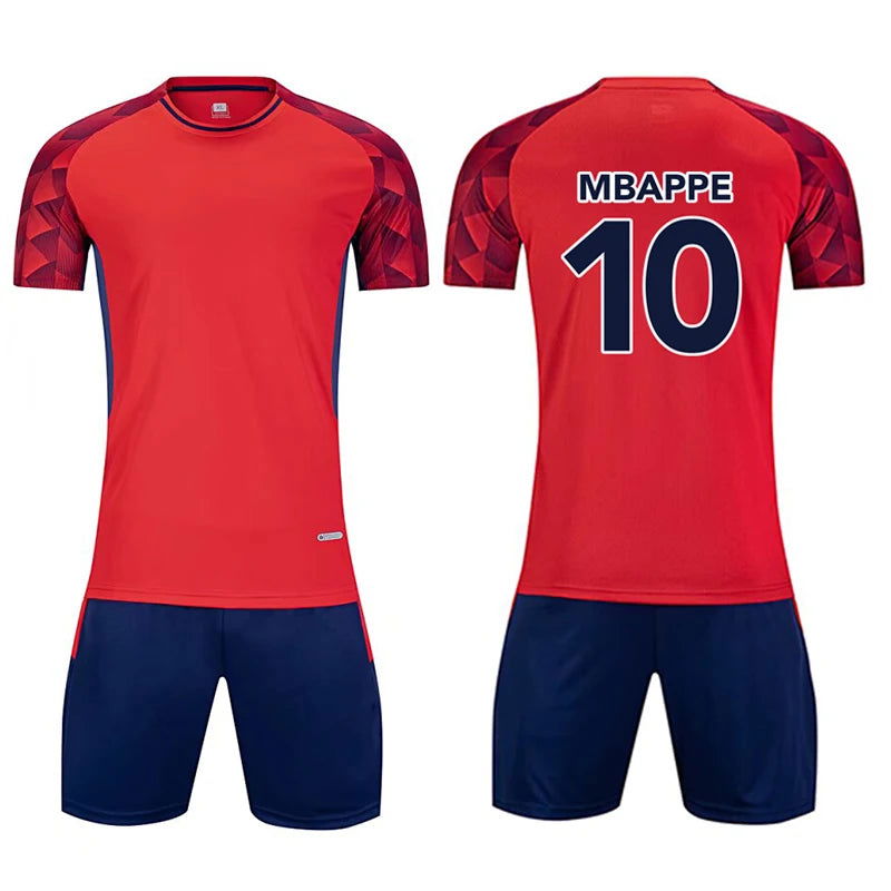 Children Football Jerseys Boys girl Soccer Sets Short Sleeve Football Uniforms Kids Soccer Tracksuit Team sports shirt - CHRISTDEST GLOBAL SERVICE