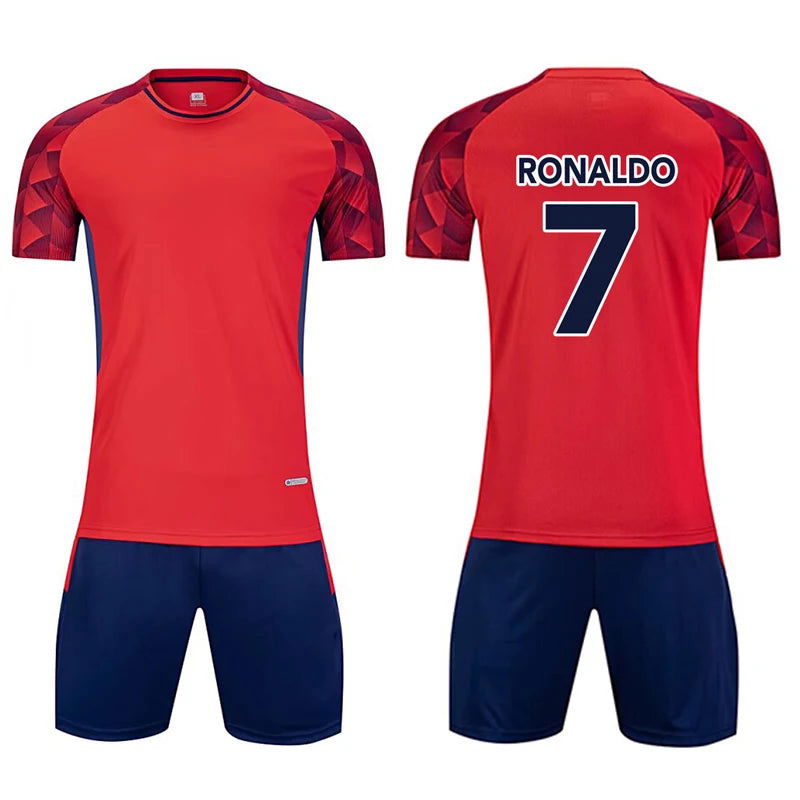 Children Football Jerseys Boys girl Soccer Sets Short Sleeve Football Uniforms Kids Soccer Tracksuit Team sports shirt - CHRISTDEST GLOBAL SERVICE