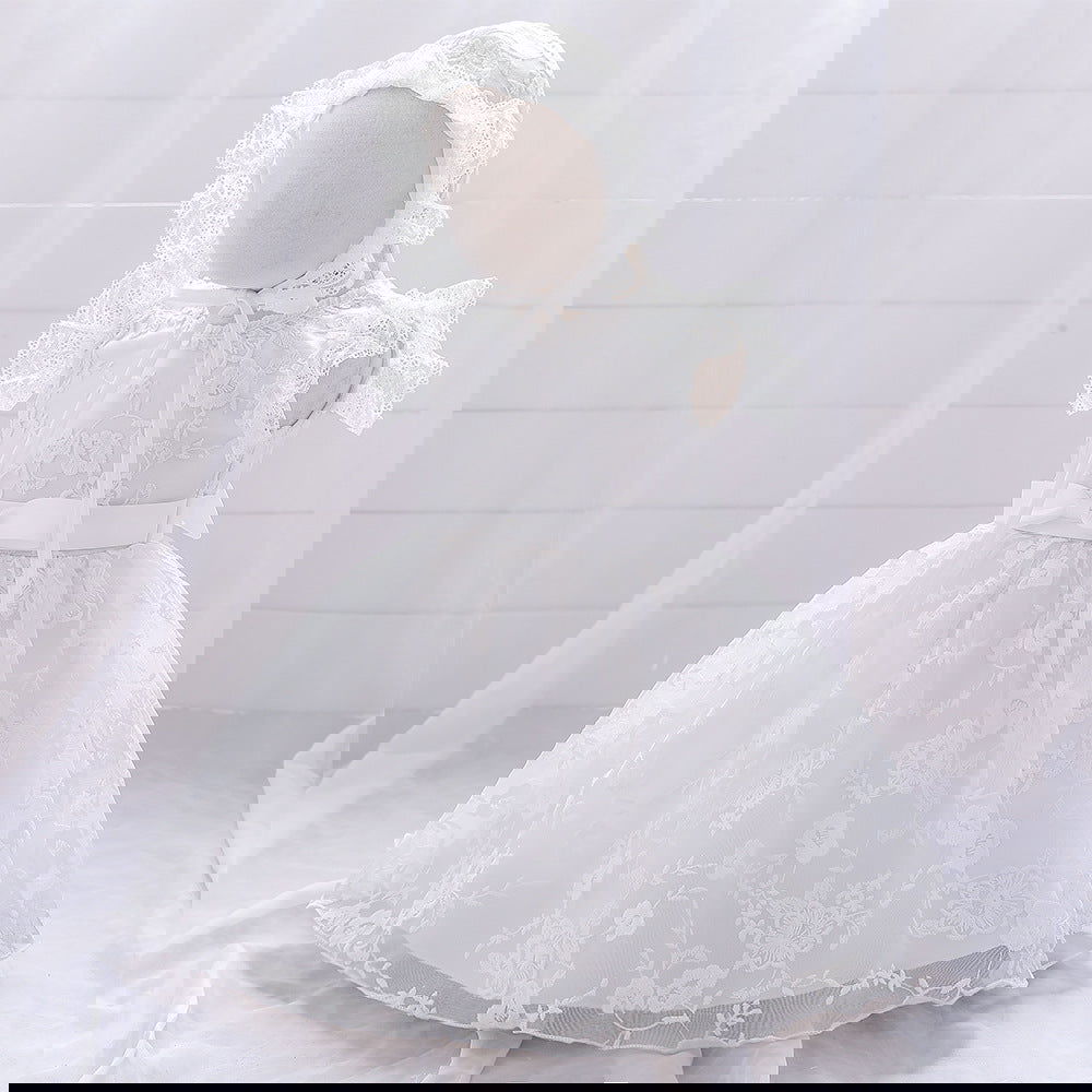 Children's white wedding princess dress pattern lace - CHRISTDEST GLOBAL SERVICE