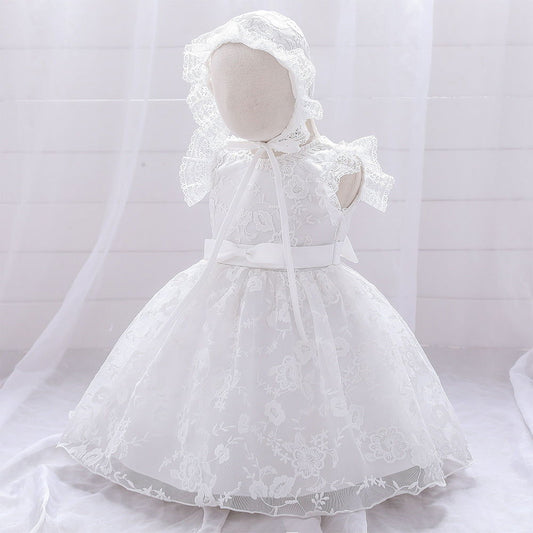 Children's white wedding princess dress pattern lace - CHRISTDEST GLOBAL SERVICE