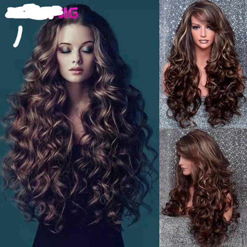 Curly Big Wave Rose Net Wig - CHRISTDEST GLOBAL SERVICE