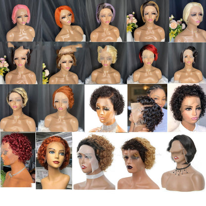 Cut Real Hair Front Lace Wig - CHRISTDEST GLOBAL SERVICE