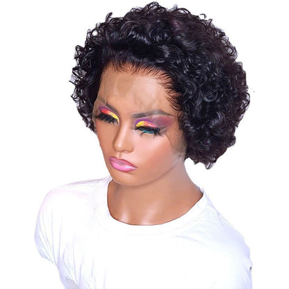 Cut Real Hair Front Lace Wig - CHRISTDEST GLOBAL SERVICE