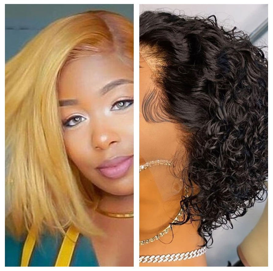 Cut Real Hair Front Lace Wig - CHRISTDEST GLOBAL SERVICE