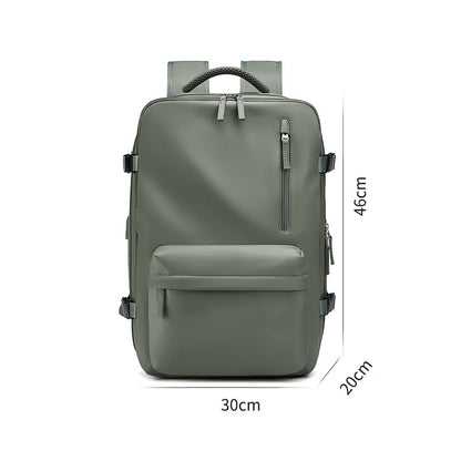 Waterdichte 18 inch laptoprugzakken schooltassen met usb Dily Life Vintage Unisex leren studentenrugzak voor mannen 