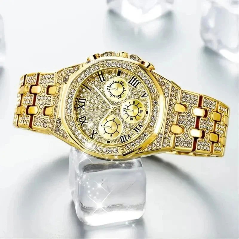 Diamond Women Watches Gold Watch Ladies Wrist Watches Luxury Brand Rhinestone Womens Bracelet Watches Female Relogio - CHRISTDEST GLOBAL SERVICE