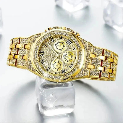 Diamond Women Watches Gold Watch Ladies Wrist Watches Luxury Brand Rhinestone Womens Bracelet Watches Female Relogio - CHRISTDEST GLOBAL SERVICE